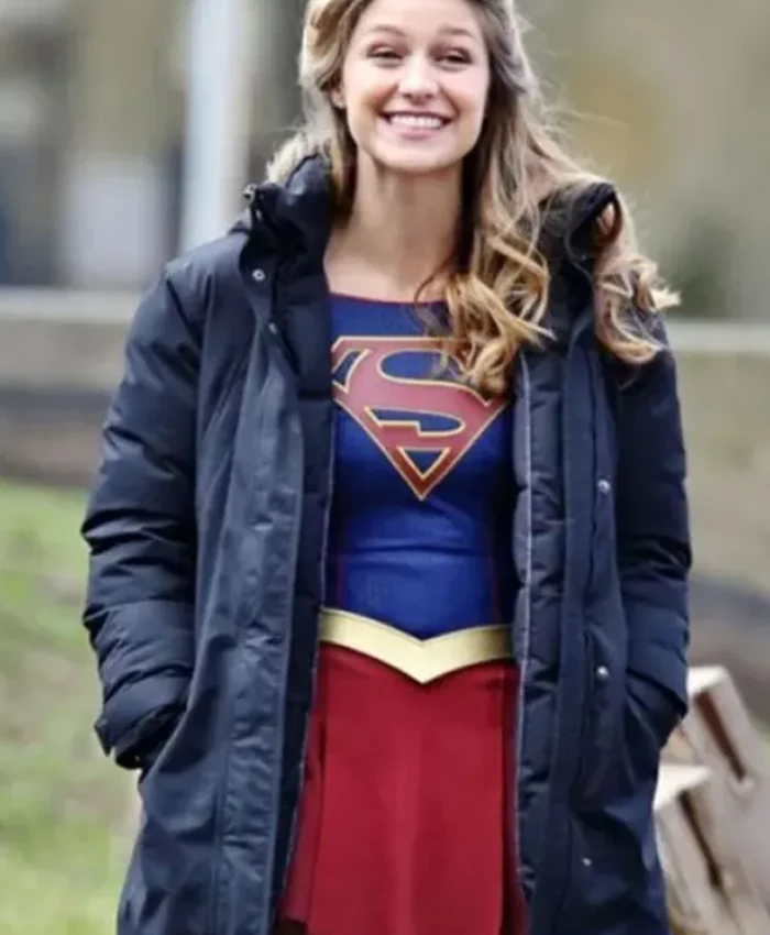 Melissa Benoist Supergirl Blue Coat