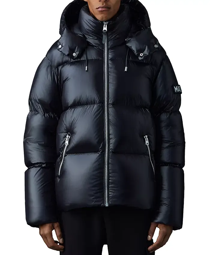 Men Mackage Hooded Black Puffer Jacket