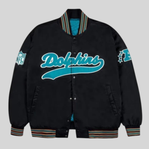 Miami Dolphins Aqua Bomber Jacket