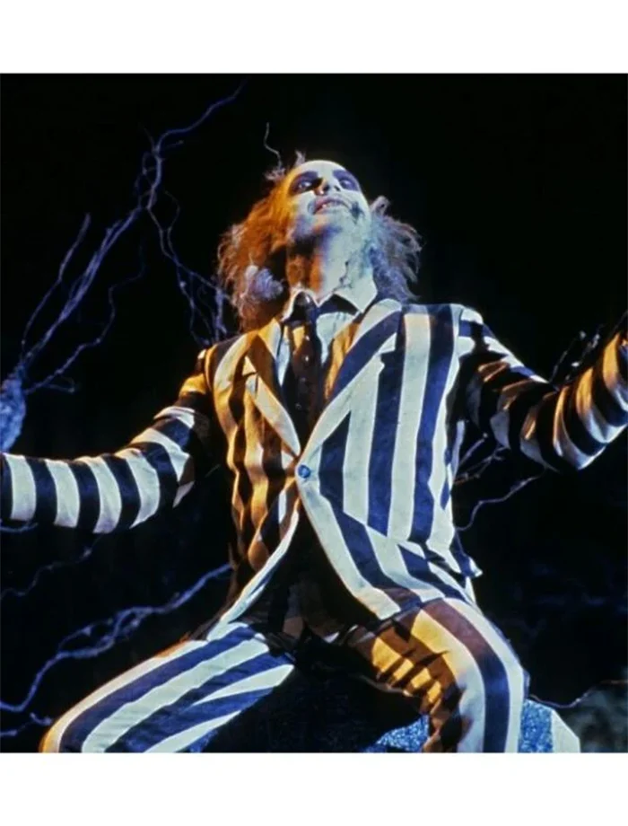Michael Keaton Beetlejuice Striped Suit For Sale
