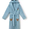 Mickey Mouse Breakfast Blue Hooded Bathrobe