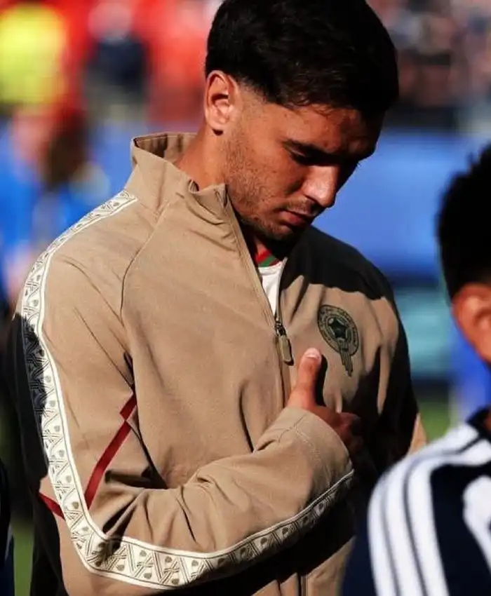 Morocco VS Brazil Brahim Díaz Anthem Beige Jacket