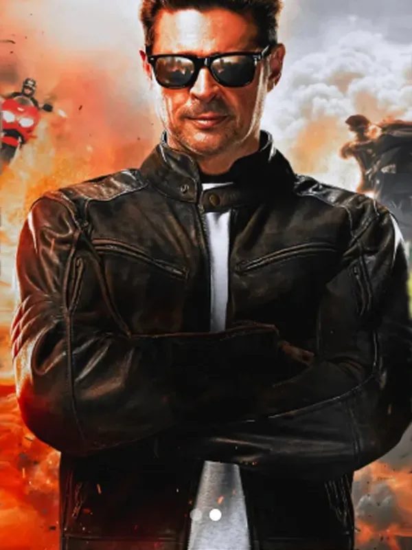 Mortal Kombat II Johnny Cage Black Leather Jacket