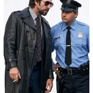 Motor City Pablo Schreiber Black Leather Coat