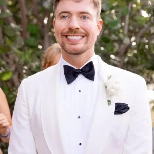 MrBeast Wedding White Blazer