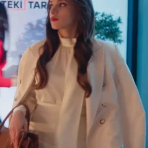 Müge Türkmen As the Crow Flies White Jacket For Sale