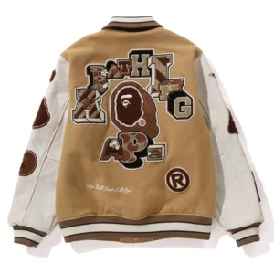 Multi Motif Bape Varsity Jacket Buy Now