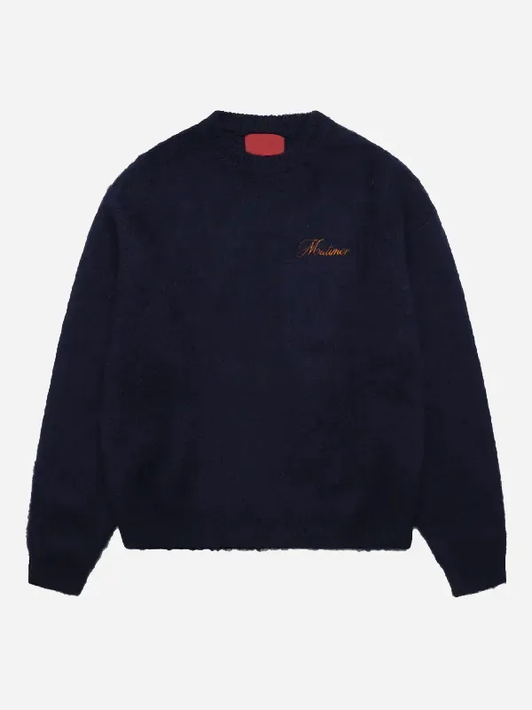Mutimer Mohair Navy Sweater