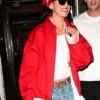 NYC 2026 Dua Lipa Red Jacket
