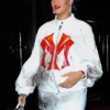 NYC Rihanna White Bomber Jacket