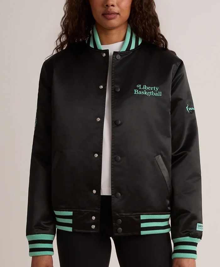 New York or Nowhere Liberty Twin Flame Varsity Jacket