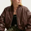 Nike Leather Bomber Jacket
