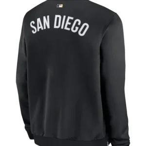 Nike San Diego Padres Men’s Dugout Black Bomber Jacket For Sale