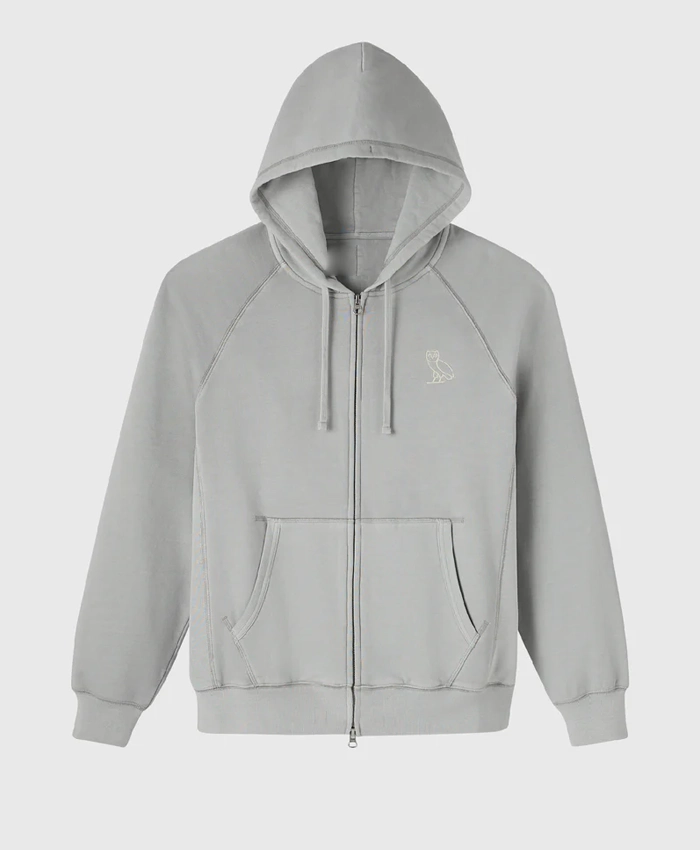 OVO Muskoka Raglan Full-Zip Grey Hoodie