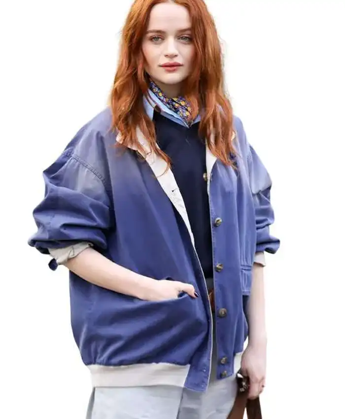 PFW 2026 Joey King Blue Jacket