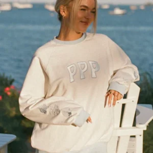 PPP Classic Crewneck White Sweatshirt