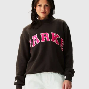 Parke x Dunkin’ Varsity Mockneck Brown Sweatshirt