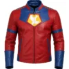 Peacemaker Red & Blue Cosplay Leather Jacket