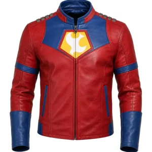 Peacemaker Red & Blue Cosplay Leather Jacket
