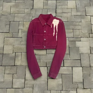 Playboi Carti Rick Owens Pink Vomit Cropped Jacket