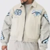 Plus Boxy Teddy Applique Bomber Jacket