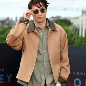 Robert Pattinson The Odyssey London Premier Brown Jacket