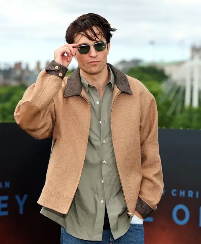 Robert Pattinson The Odyssey London Premier Brown Jacket