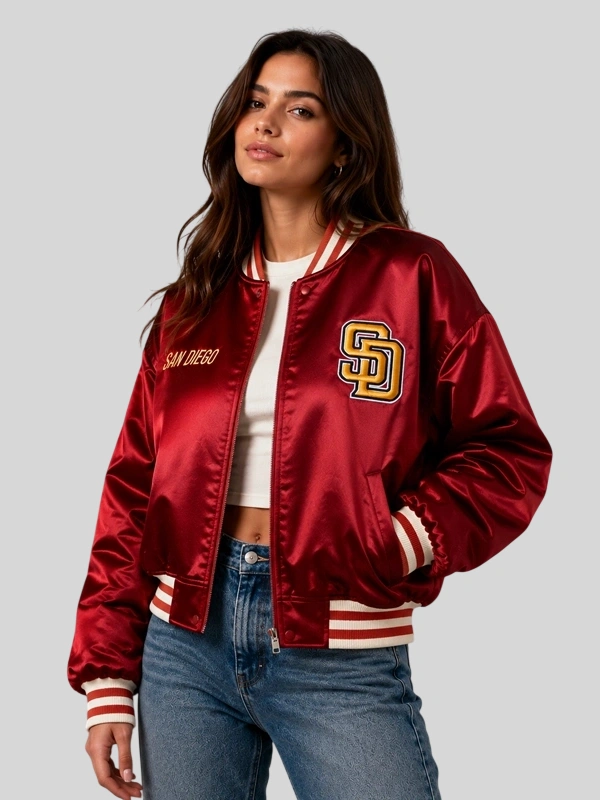 San Diego Padres x Petco Park Satin Jacket For Sale
