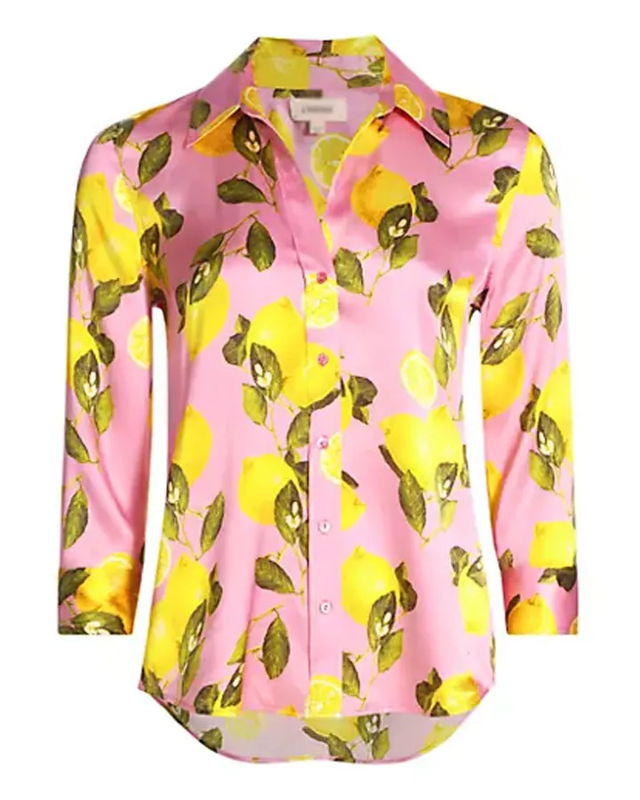 Shop Abbott Elementary S04 Barbara Howard Silk Floral Shirt