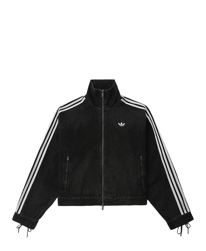 Shop Adidas Zip-Up Denim Jacket