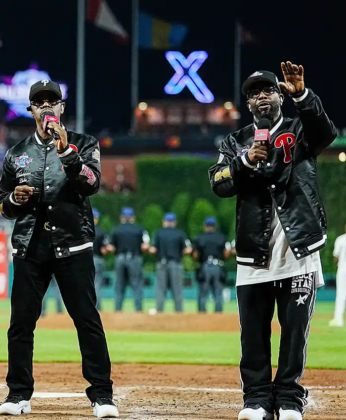 Shop Boyz II Men MLB All-Star Game 2026 Black Satin Jacket