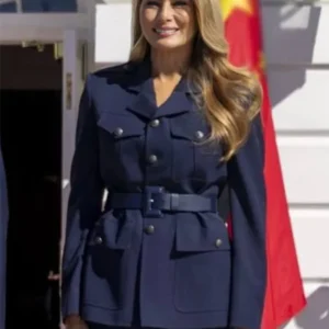 Shop Melania Trump XI Summit White House Blue Coat