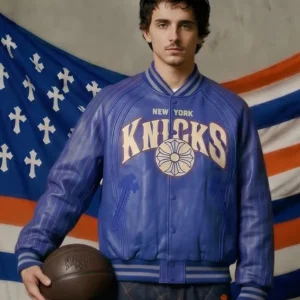 Shop New York Knicks x Chrome Hearts Varsity Jacket