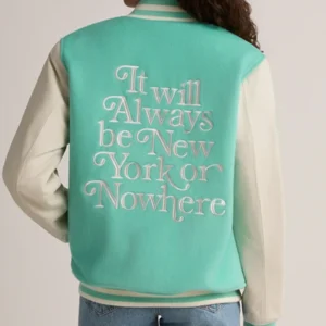 Shop New York or Nowhere Liberty Motto Varsity Jacket