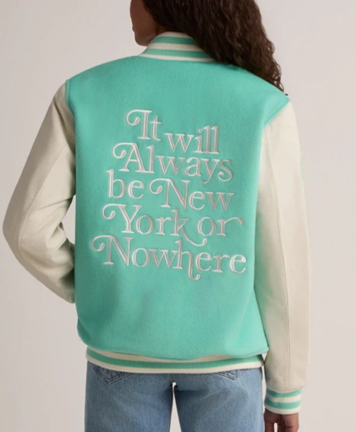 Shop New York or Nowhere Liberty Motto Varsity Jacket
