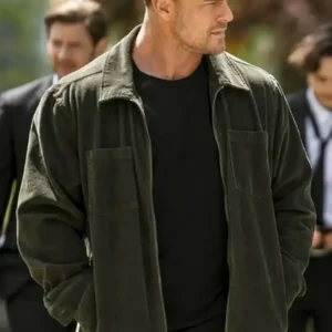 Shop Reacher S04 Jack Reacher Green Suede Jacket