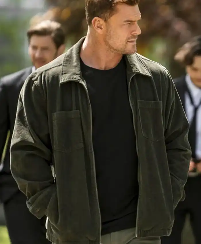 Shop Reacher S04 Jack Reacher Green Suede Jacket