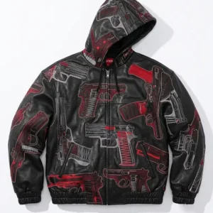 Shop Supreme x Alfredo Martinez 2026 Hooded Leather Jacket