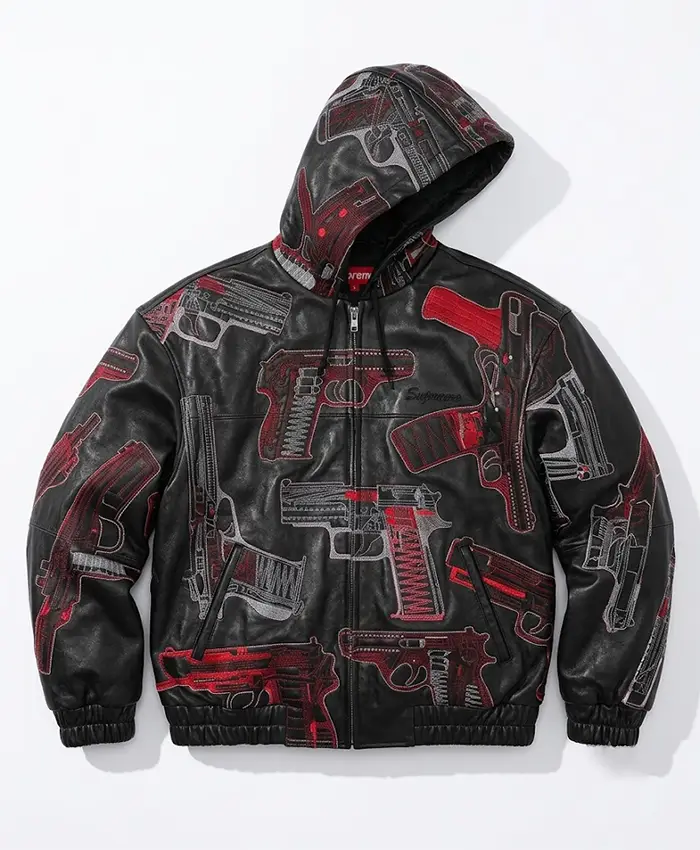 Shop Supreme x Alfredo Martinez 2026 Hooded Leather Jacket
