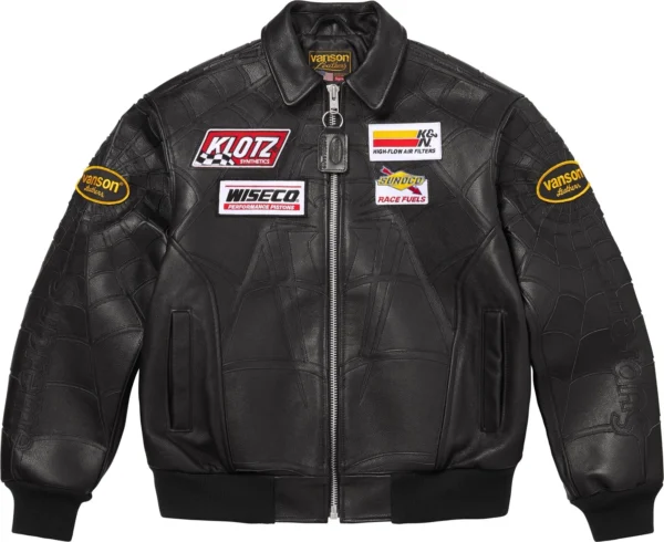 Shop Supreme x Vanson SS26 Spider-Man Leather Jacket