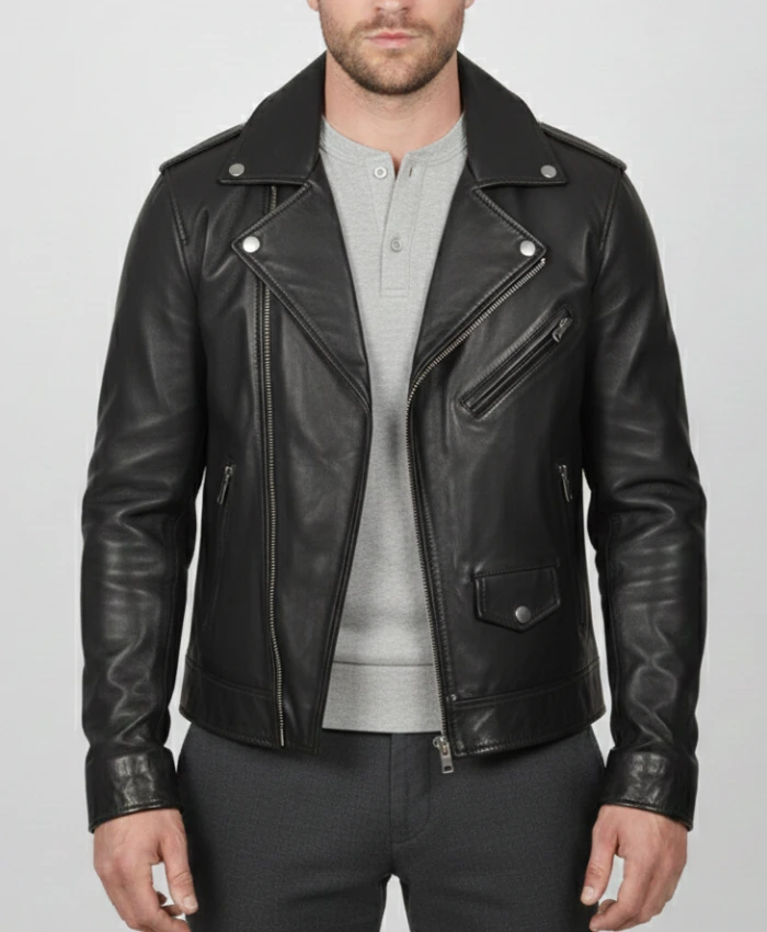 Slim Fit Leather Jacket
