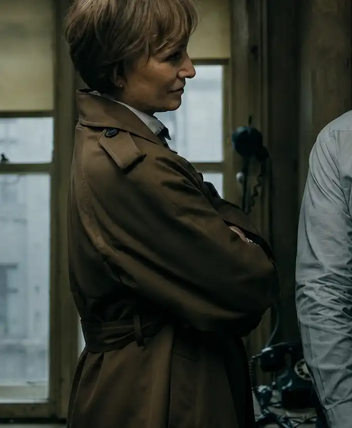 Slow Horses 2026 Kristin Scott Thomas Brown Coat