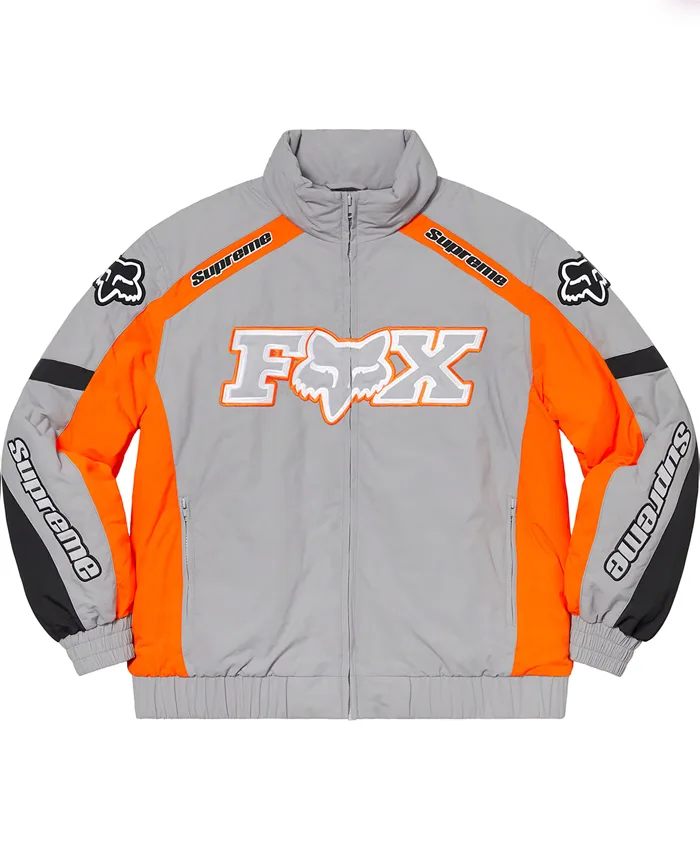 Supreme Fox Racing Puffy GRey Jacket