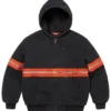 Supreme Reflective Stripe Hooded Work Jacket Black