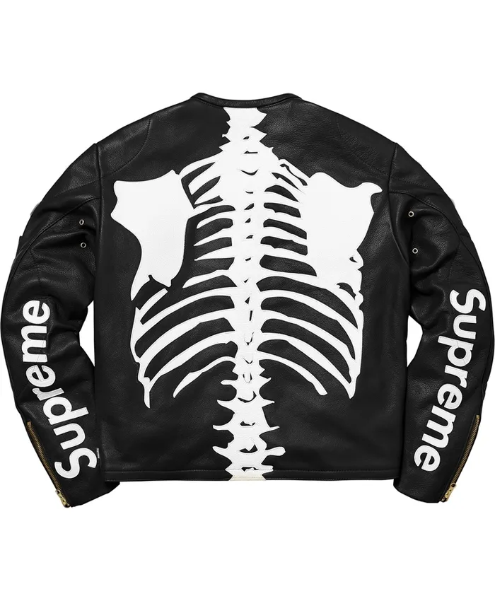 Supreme Vanson Leather Bones Jacket For Sale