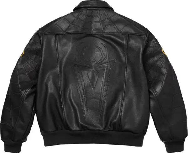Supreme x Vanson SS26 Spider-Man Leather Jacket For Sale