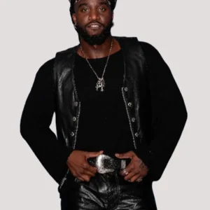 THE TONIGHT SHOW Shaboozey Leather Vest