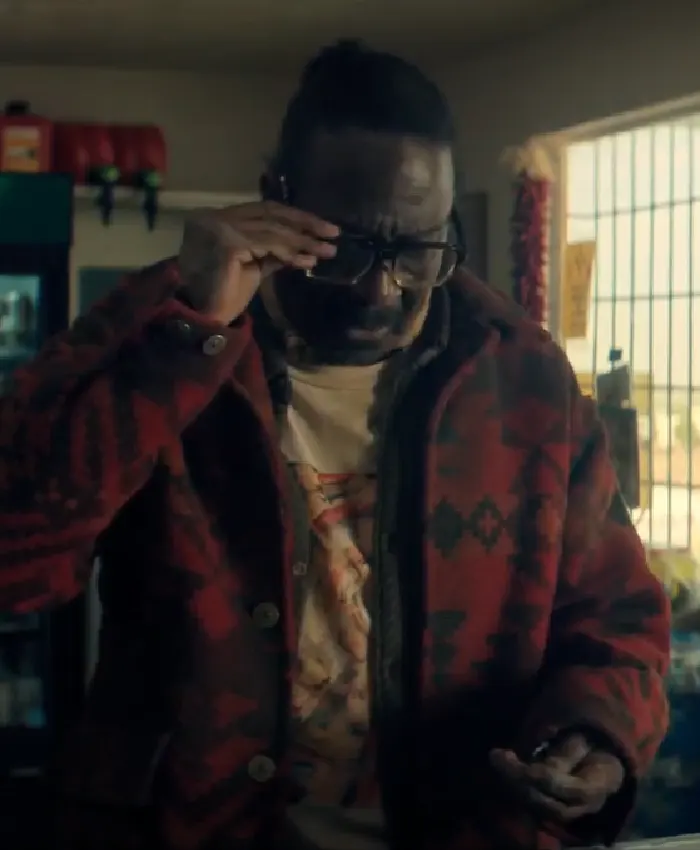 The Boroughs S01 Clarke Peters Red and Black Shacket