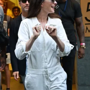 The Devil Wears Prada 2 Anne Hathaway White Jumpsuit