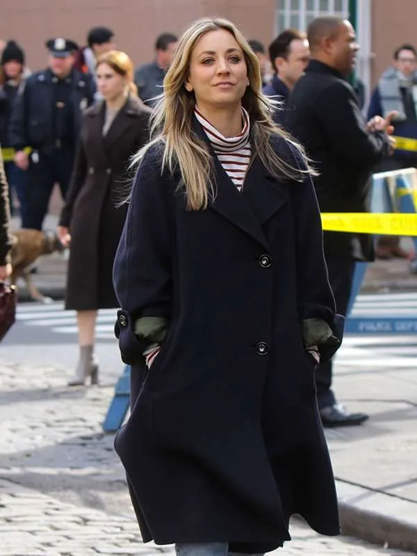 The Flight Attendant Cassie Bowden Wool Coat For Sale